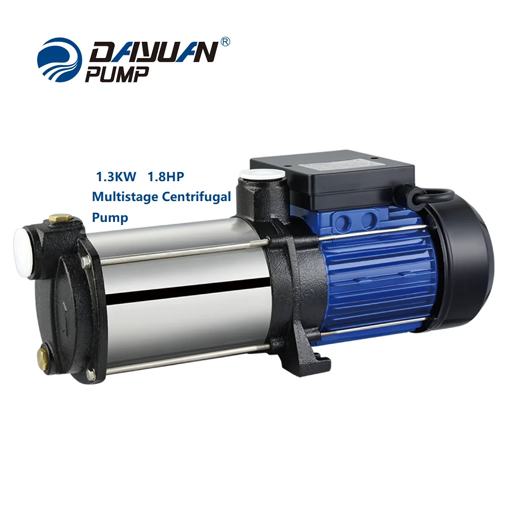 DAYUAN 1.3KW 1.8HP высокоэффективный энергосберегающий многоступенчатый горизонтальный перенос чистой воды центробежный насос из нержавеющей стали