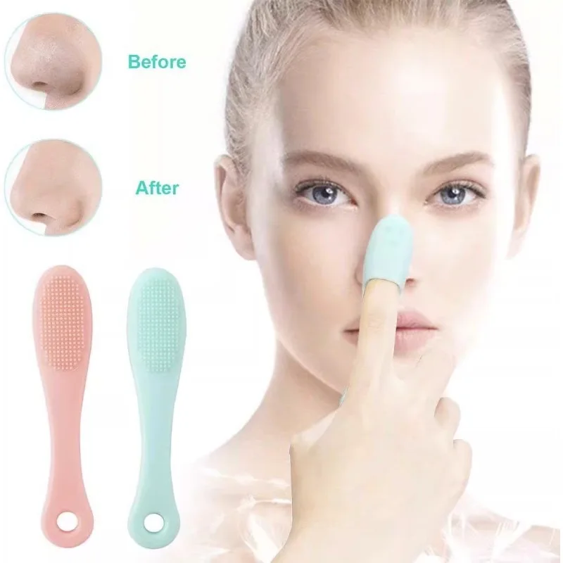 Multi Functional Deep Cleaning Silicone Face Brush Silicone Facial Cleansing Brush For Women Finger Nose Cleansing Brush