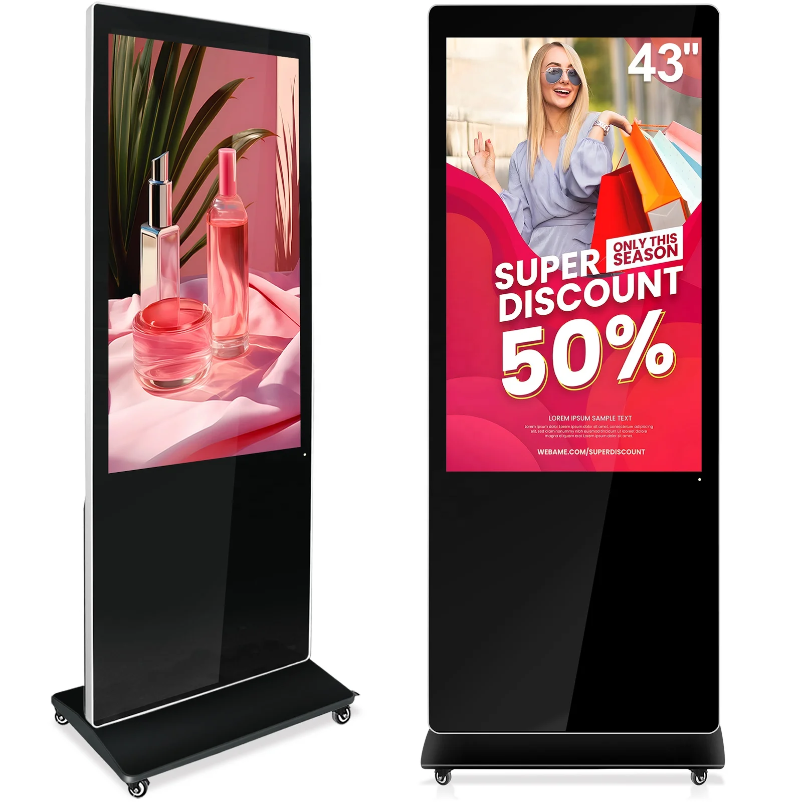 32-86 Inch High Resolution LCD Ad Video Screen Street Light Advertising LCD Advertising Players with Android System