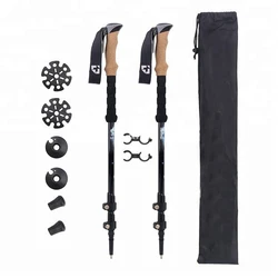 Factory Customized Lightweight Aluminum 7075 Telescope Hiking Stick Trekking Walking Poles