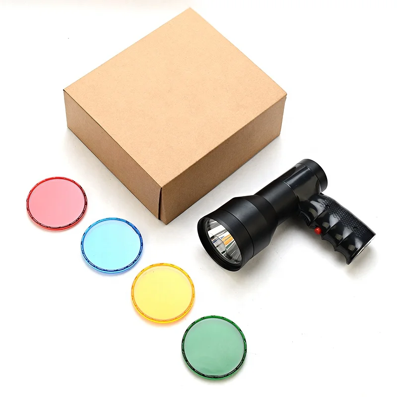 80000lux Led Torch Light for Hunting and Security, Led Rechargeable Flashlight