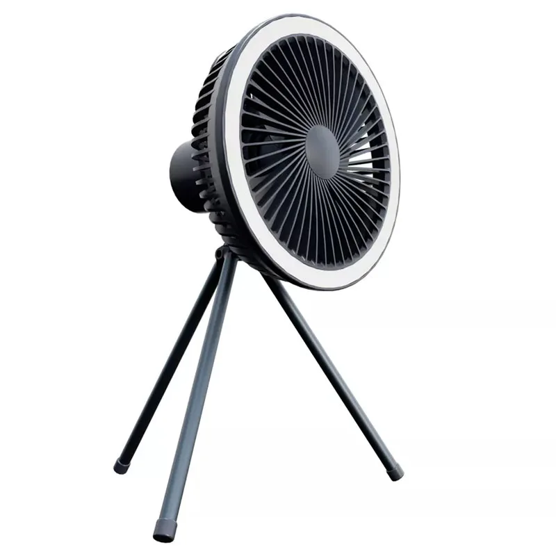 Hot Sale Model Camping Fan Rechargeable Desktop Portable Rechargeable Foldable Camping Fan With Light Fan