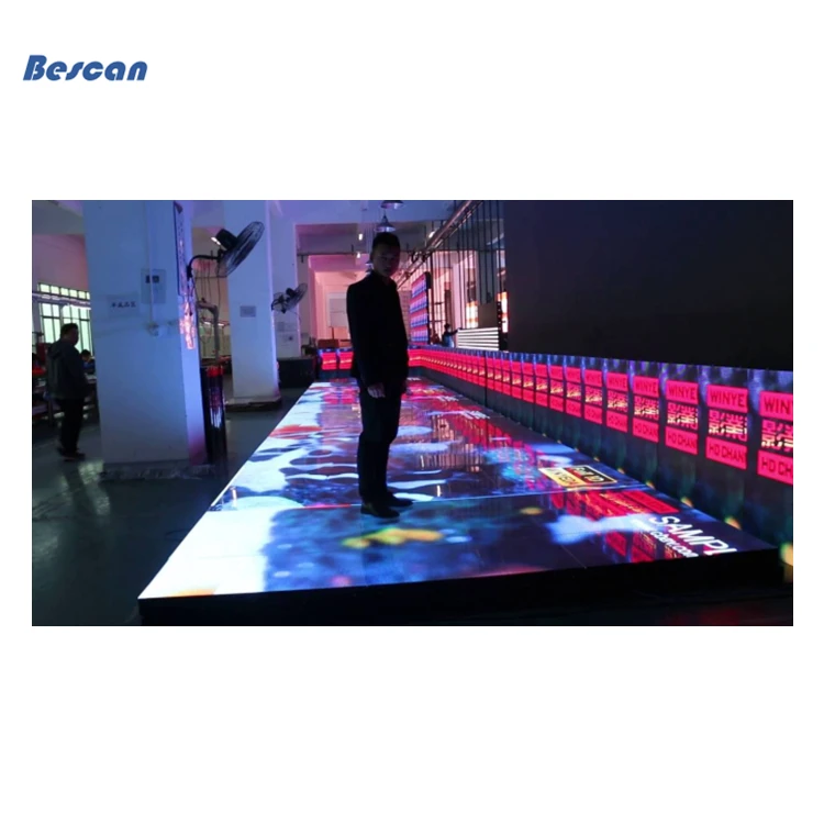 Intelligent Indoor Led Screen Dance Floor Night DJ Disco Club Stage P3.91 Interactive Floor Screen
