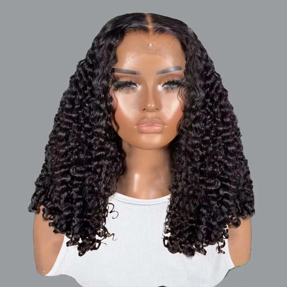 Kinky Curly Human Hair 13*4 Lace Frontal Wigs For Women Pixie Curly  Wig Human Hair  Natural Looking