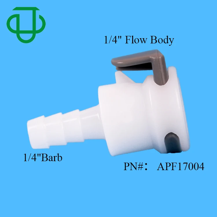 JU CPC Non-Valved In-Line Coupling Body Plastic Straight Through Quick Disconnect Release Hose Coupling For Medical Devices
