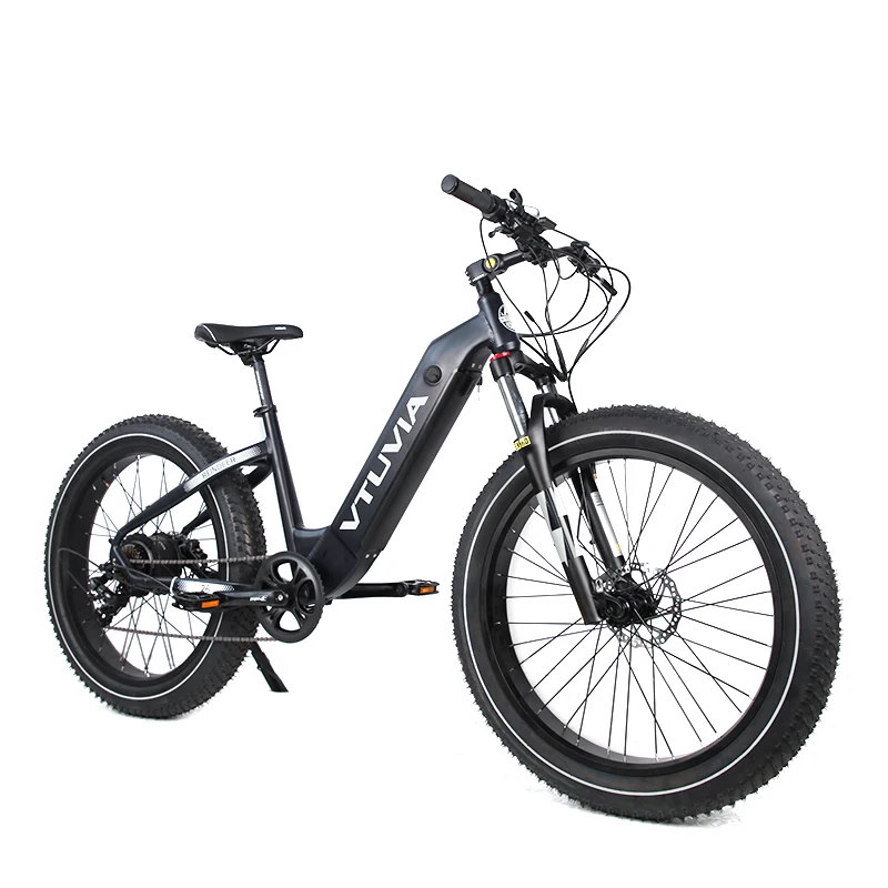 VTUVIA new 14ah hidden Li-ion battery mountain Ebike fat tire 48V 250W 750w electric bicycle bike for adult