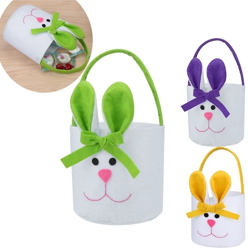 Good Quality Cloth Kids Gift Easter Gift Bags Basket gift bag bunny ear easter basket