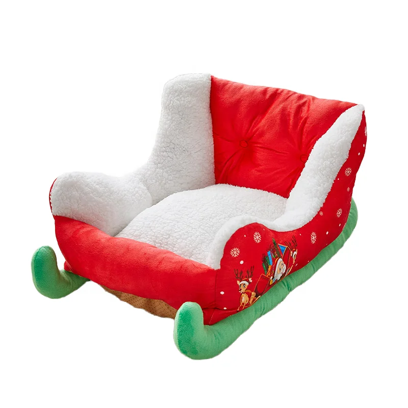 Original Design XL Velvet Pet Bed Winter Warm Cloud Nest Cats Dogs Sustainable Fiber Cloth Sponge Materials Small Christmas Cat