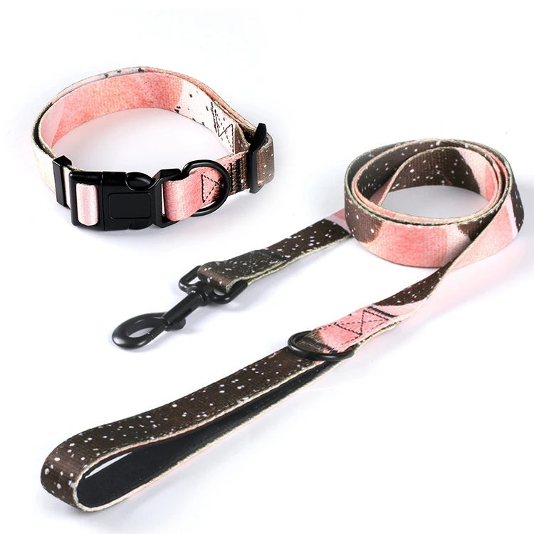 Manufacturer Custom Printed High Quality Premium Pet Straps Lead Belt Dog Straps Custom Dog Leash Set
