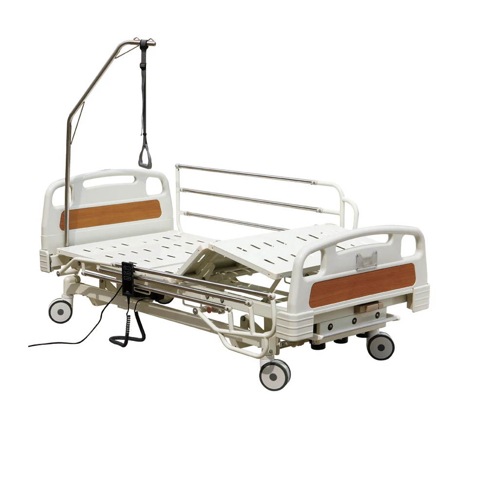 electric ICU bed, Hospital Furniture Electric and manual Hospital Bed Price, Electric medical bed equipment with monkey bar