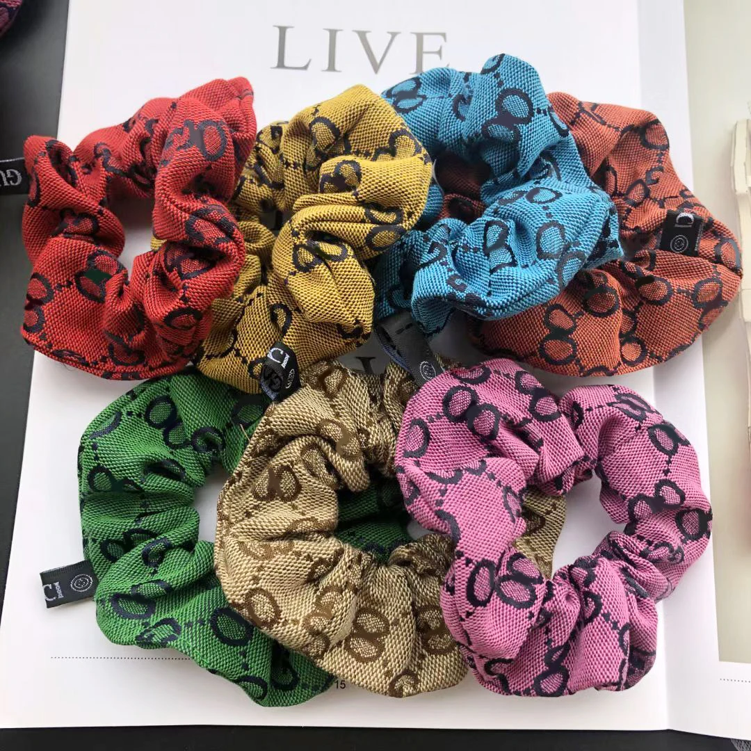 Classic Popular GG Designer Scrunchies Letters Scrunchies Cotton Custom Famous Brands Hair Scrunchies For Women Ponytail Holder