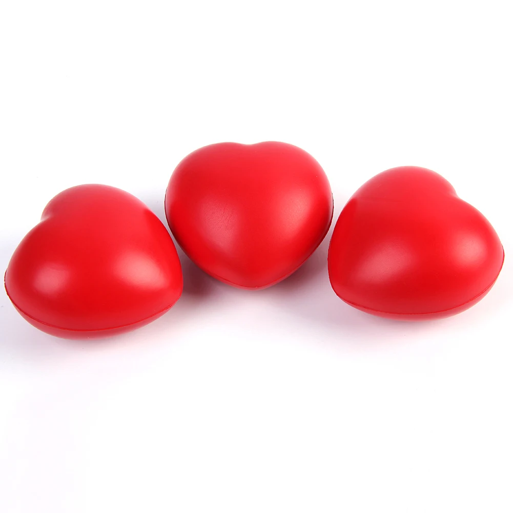 Wholesale Custom Logo Printed Bulk Mini Red Heart Shaped Stress Balls
