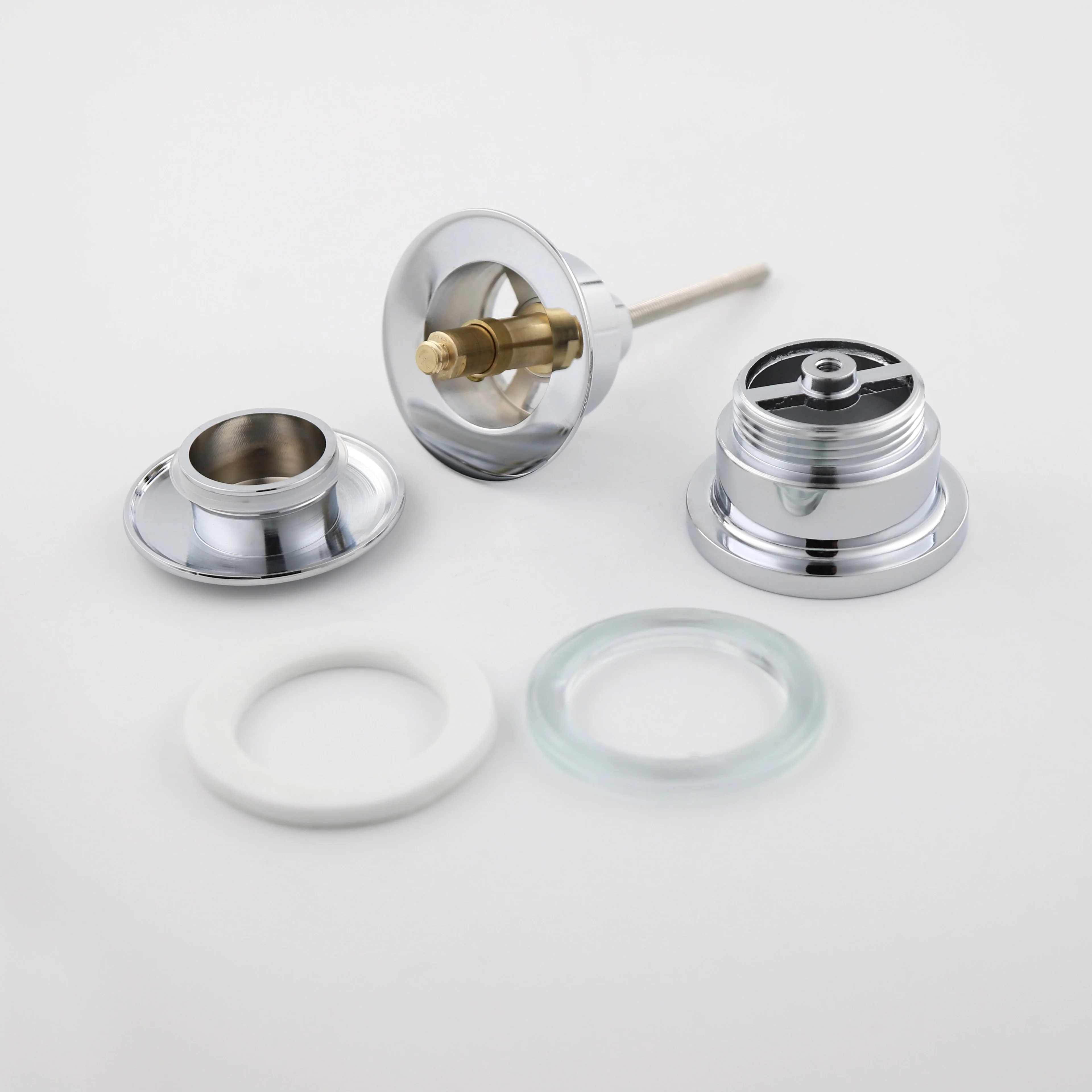 European Market High Quality Low Sanitary Ware 1-1/4 Brass Bathroom Sinks Pop Pup Click Clack Unslotted  Basin Waste drain