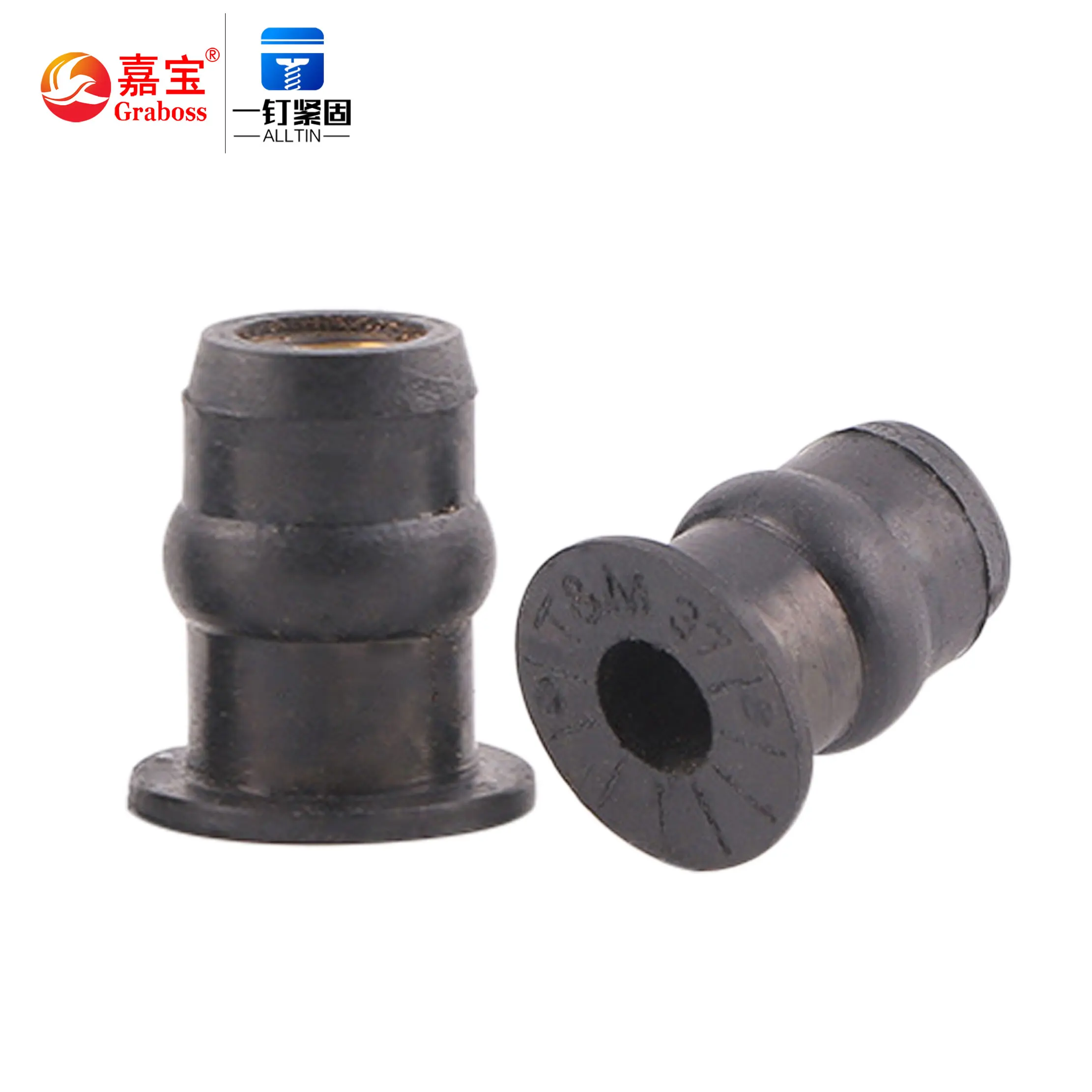 Hardware Fasteners Brass Nut Supply EPDM Rubber Nut 10-32 M5 Motorcycle Modified Windshield Brass Nut Support Custom