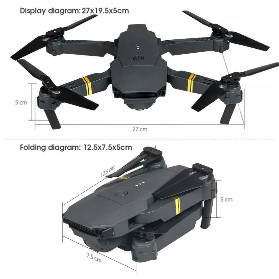 Hot Foldable Altitude Hold Quadcopter Drones with 4K HD Camera and gps Mini Drone WIFI FPV e58 drone