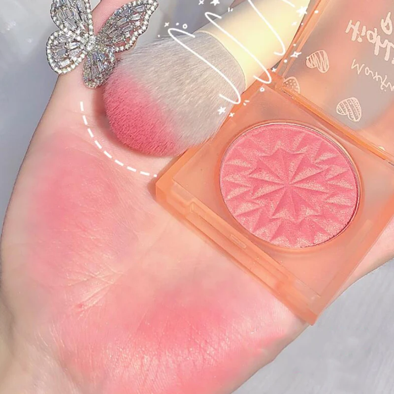 Young Girls Natural Nude Makeup Repairing Highlighter Powder 3ML Matte Pink Vegan Blusher