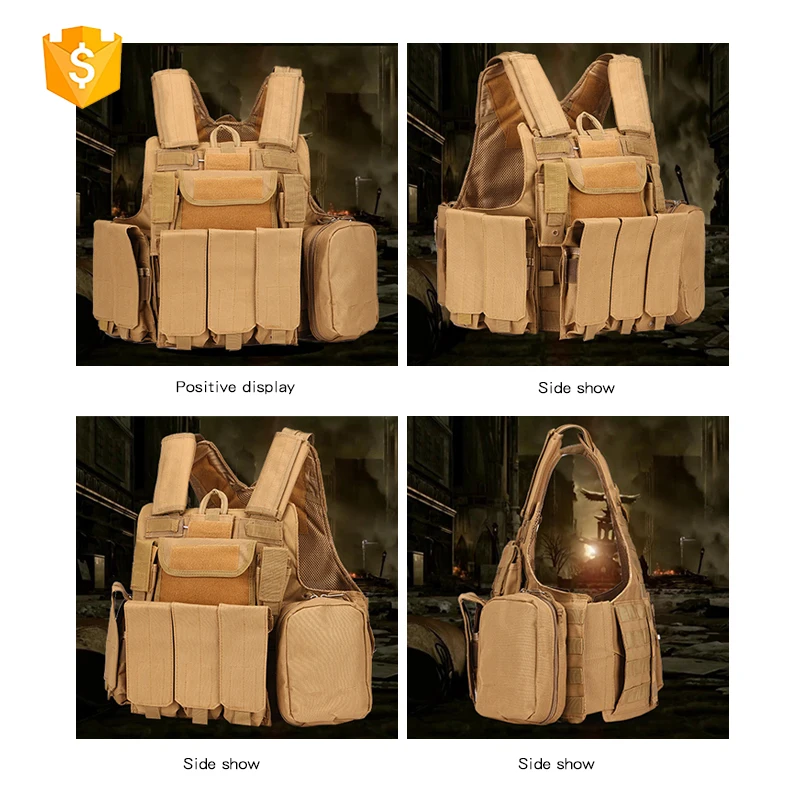 
Manufacturer Wholesale Quick Release Combat Protective Army Green Military Men Tactical Vest For Sale 