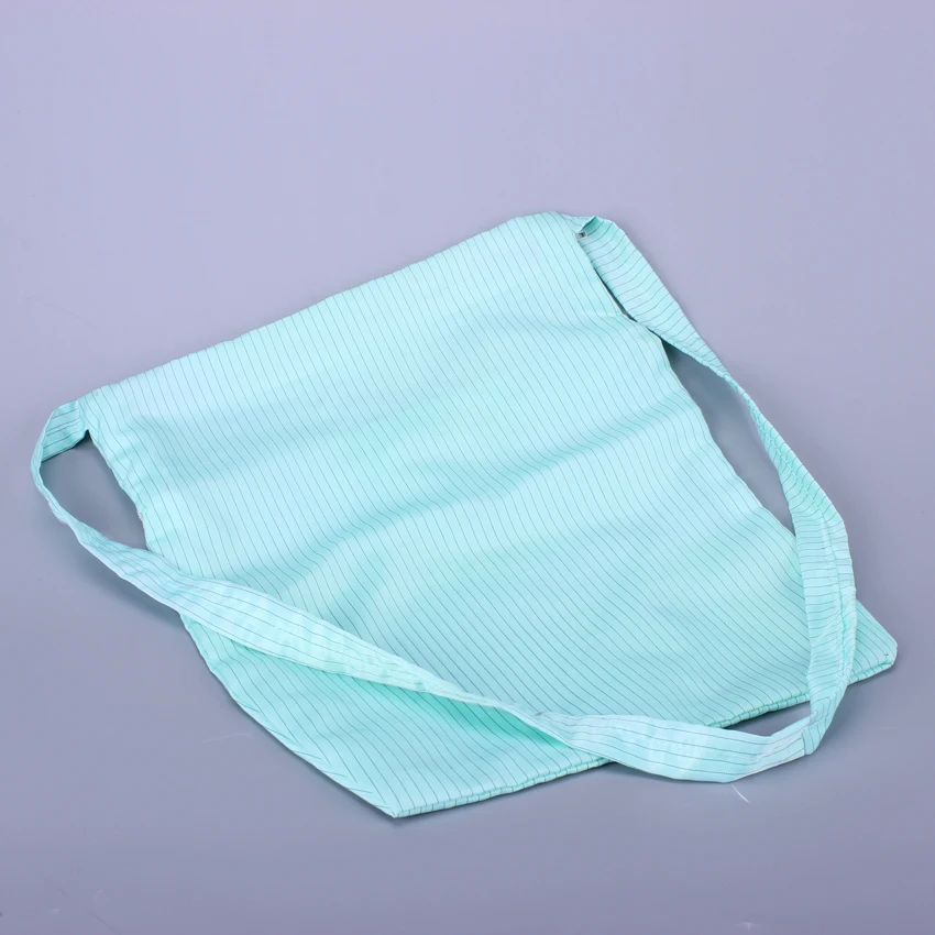 Double Zipper 5mm stripe Polyester ESD Fabric Bag Anti-static Dust Free Esd Cleanroom Clothes Shoes storage bag