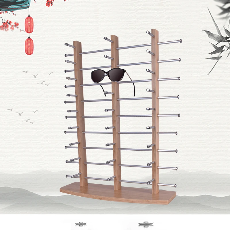 Shopping Mall Counter Spectacles Display Stand Glasses Display Rack Wholesale Sunglasses Stand Wood