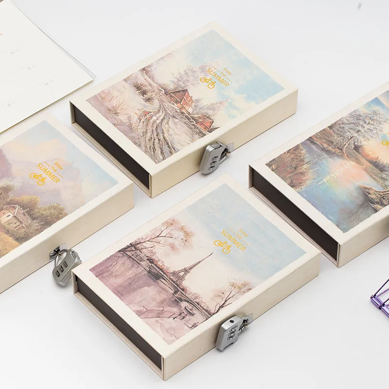 Персонализированный блокнот формата А5 в твердой обложке с кодовым замком