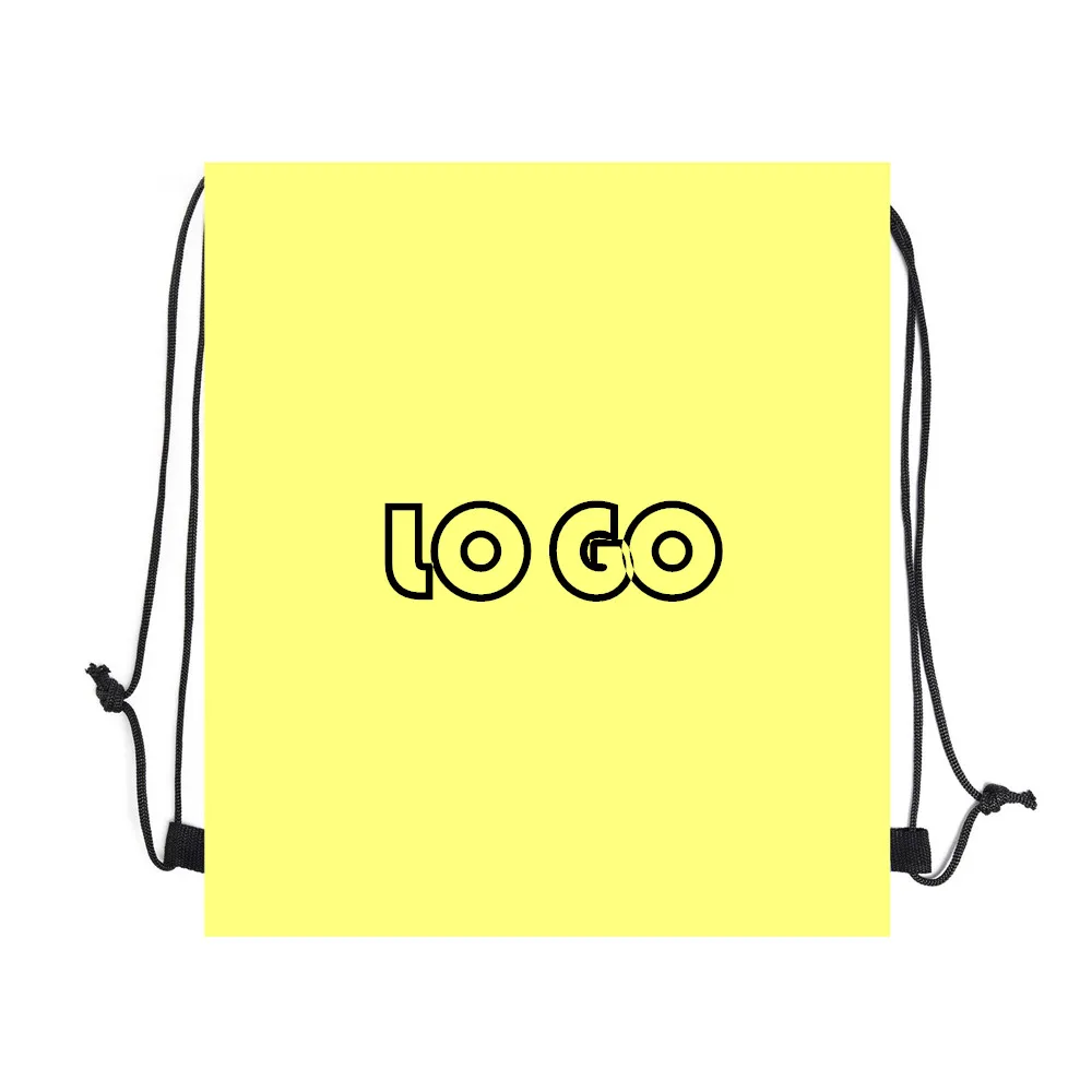 Cheap promotional gifts Customized Logo Tote Drawstring Shopping Bags Nylon polyester sports yoga foldable waterproof Backpacks