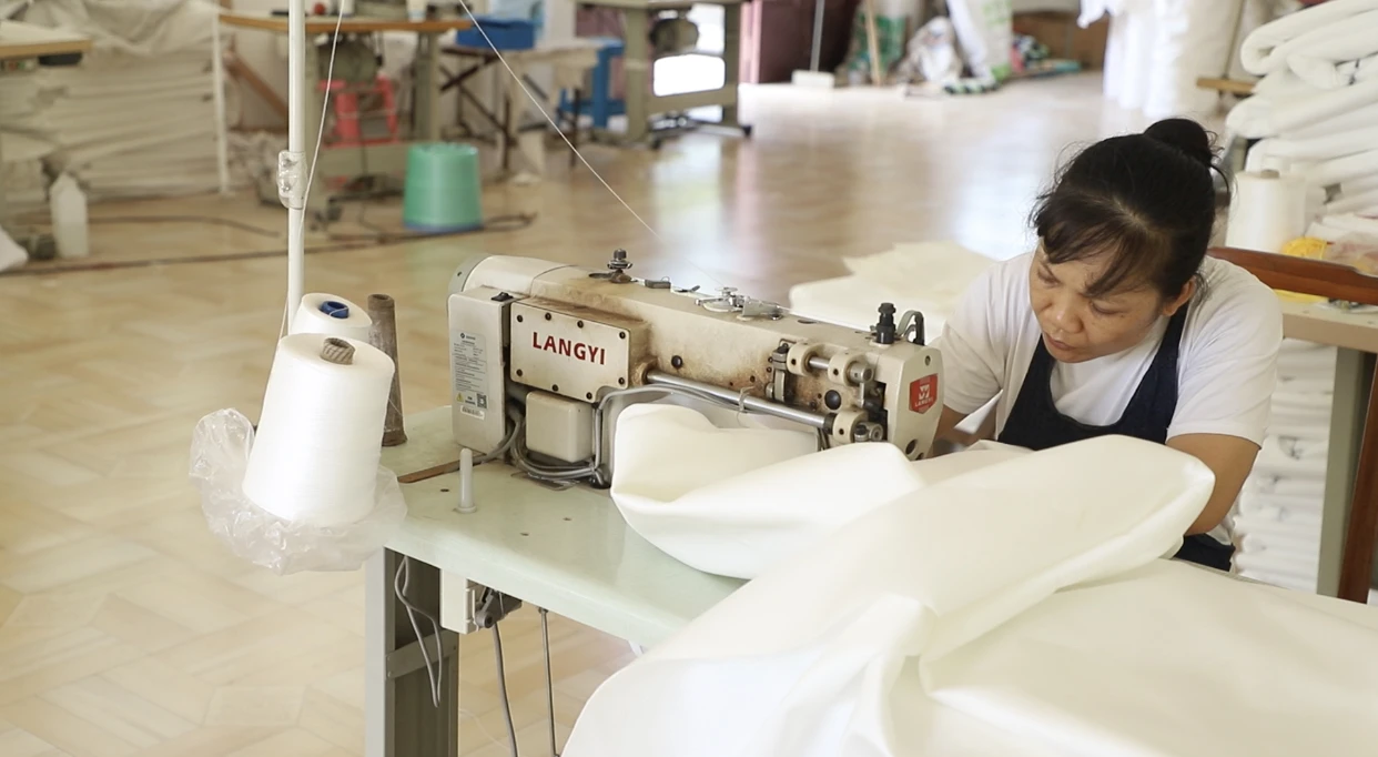 Acid and alkali resistant polypropylene filter cloth for membrane cloth for filter press