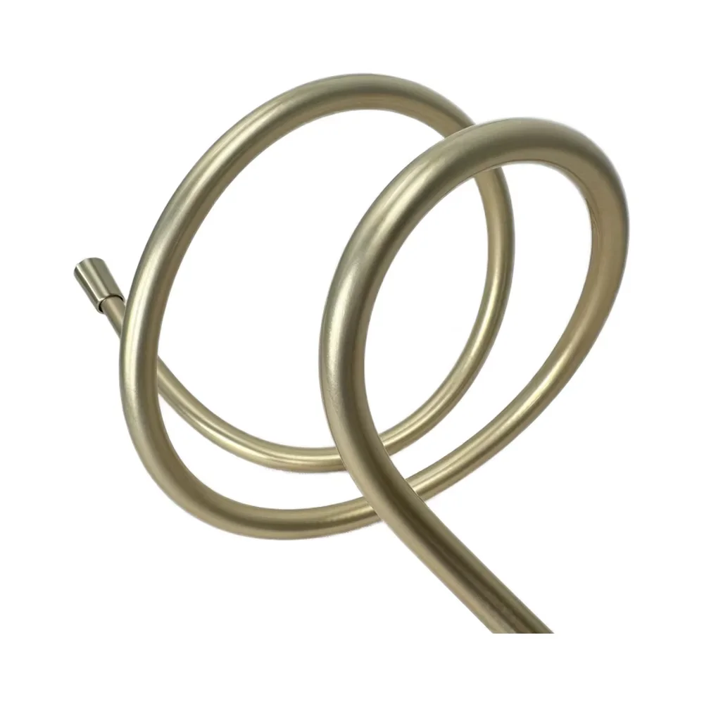 2024 Hot Sale Power Hose with Brushed Gold & Bright Silver Powder Modern Design PVC & Brass Flexible Kitchen Hose