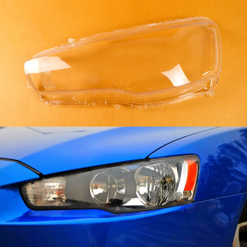 Transparent Lampshade For 2010-2016 Mitsubishi Lancer Upgrade High Quality Headlamps Covers Mitsubishi Lancer Headlights Lens