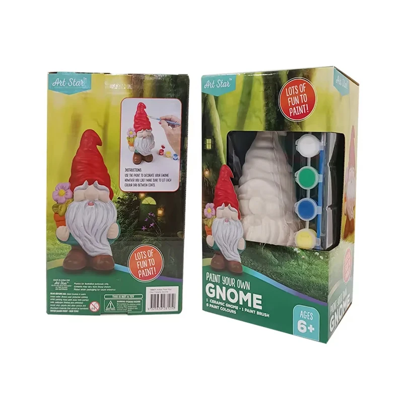 Christmas coloring gift ceramic educational arts and crafts plaster diy painting kit drawing toys for kids