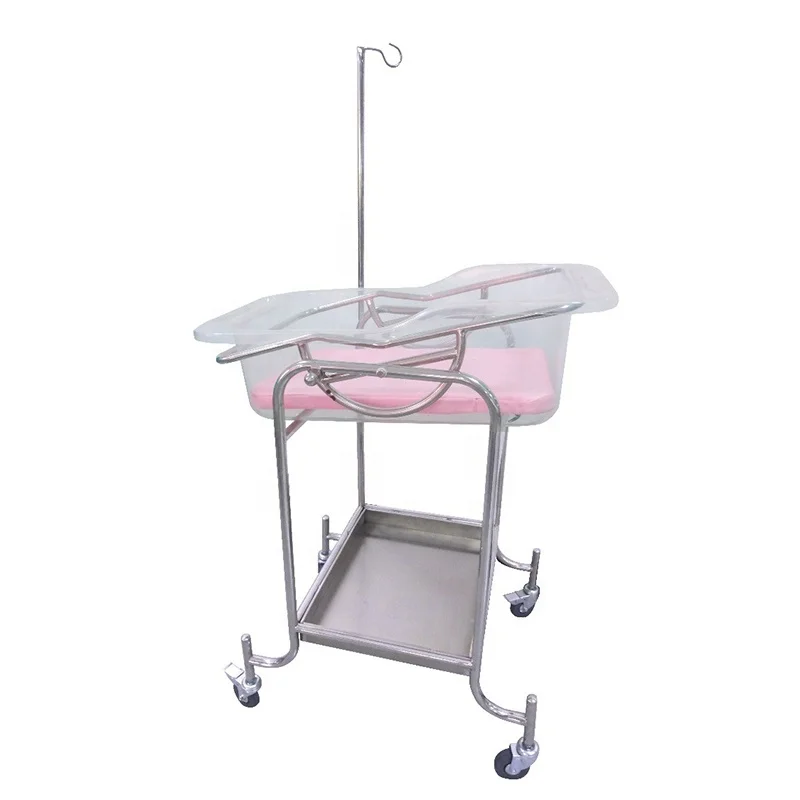 Stainless Steel Baby Cribs Infant Bed Medical Adjustable Hospital Baby Cot