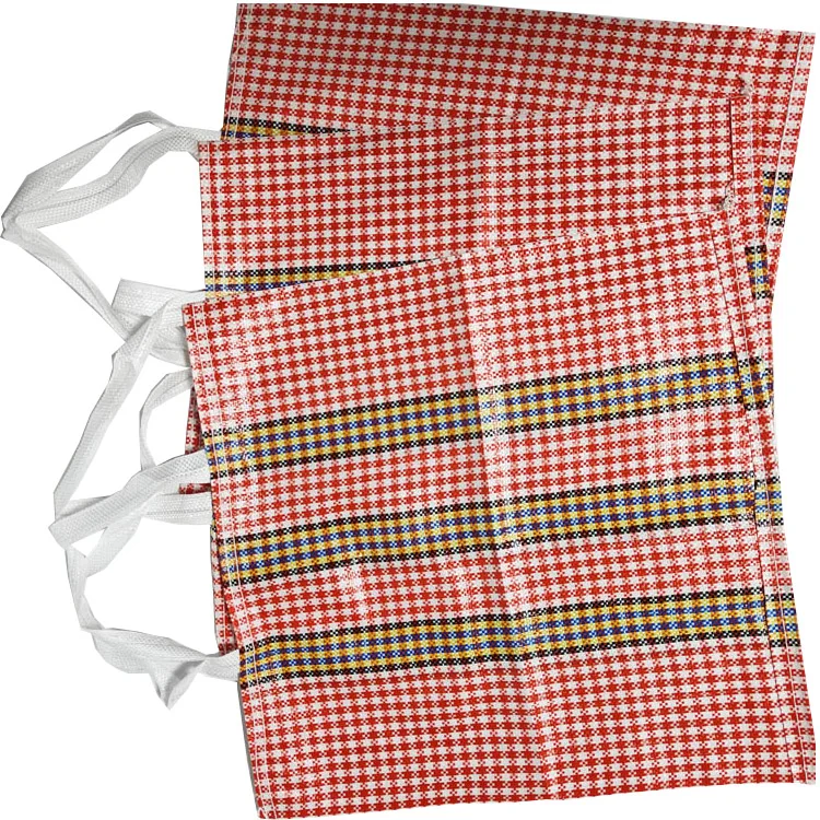 Quality Printing Customized Colorful Stripes Pp Woven Shopping Bags Export To Peru