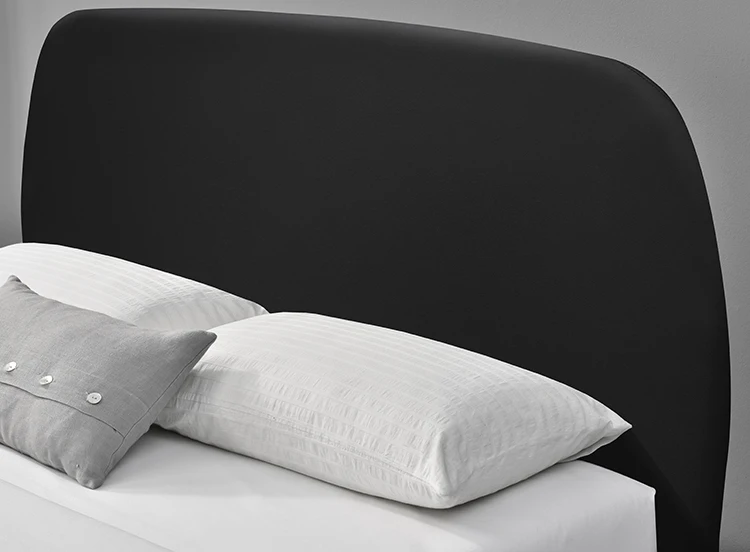 Willsoon 1196 Luxury Scandinavia Round Corner Modern Design Bedroom Furniture Linen Fabric LIT Bed