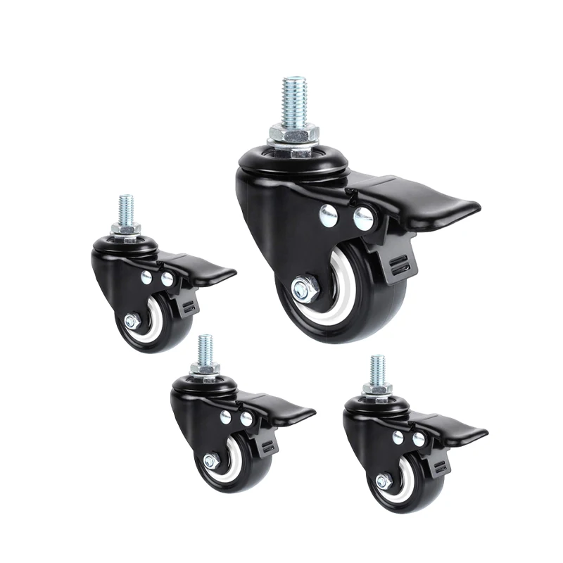 China Professional Manufacturer Silent Hospital B type Medical Nylon Rubber Two Wheel Caster Twins Wheels