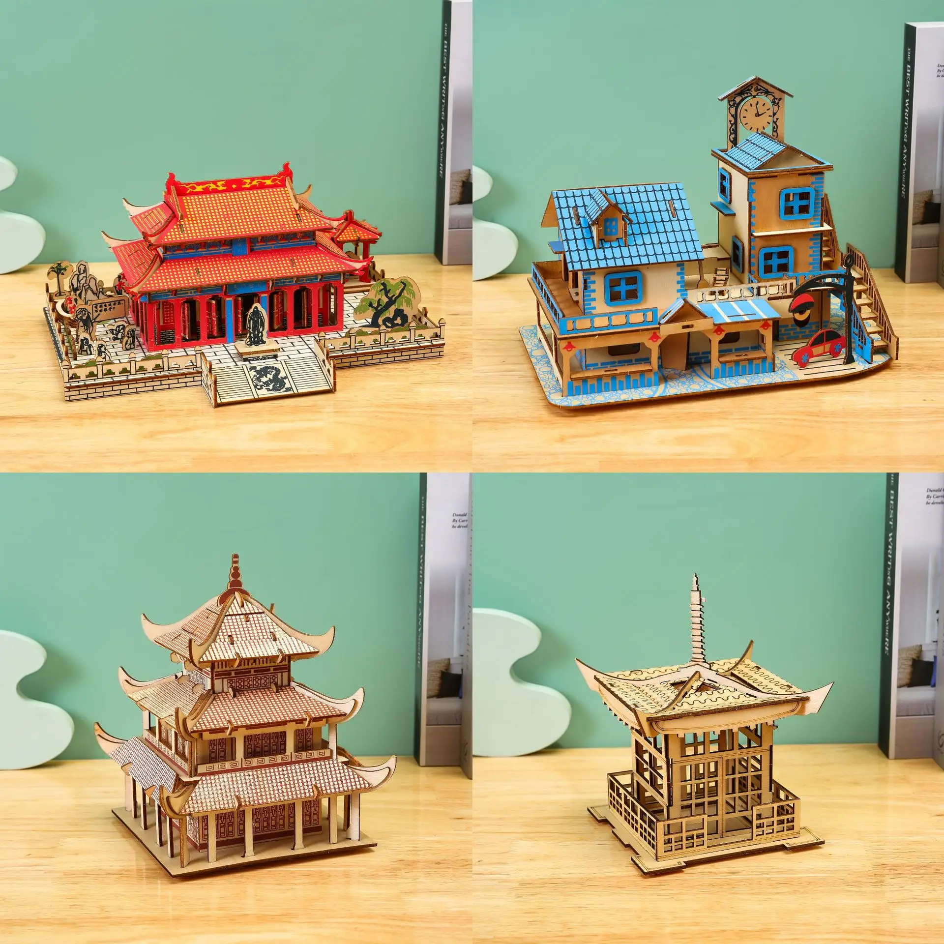 Wholesale UV Printing New Girls 3D Wooden Puzzle Educational Carousel Piano Toys for Kids Aged 5-7 Unisex Box Packed