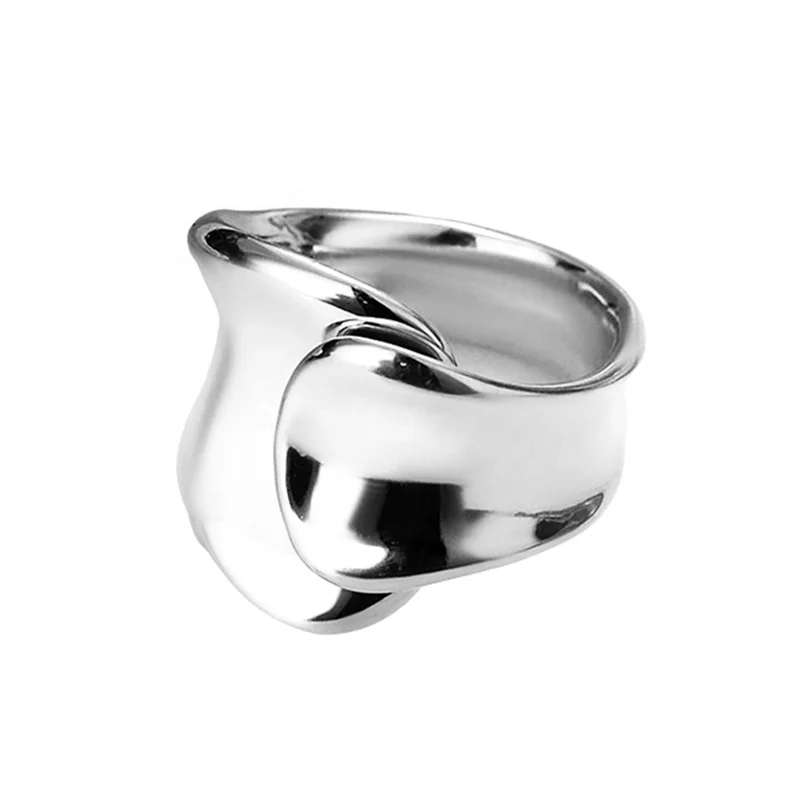 ICEBELA Dainty 925 Silver Fine Jewelry Simple Custom Adjustable Wholesale Price Sterling Silver Vintage Minimalist Ring