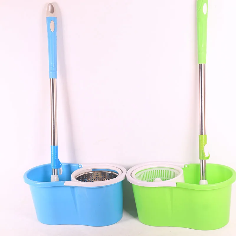 Durable Household Hand-Free Mopping Device with Rotating Mop Bucket Double Drive Dumping Pier Cloth Magic Handle Set Packaging