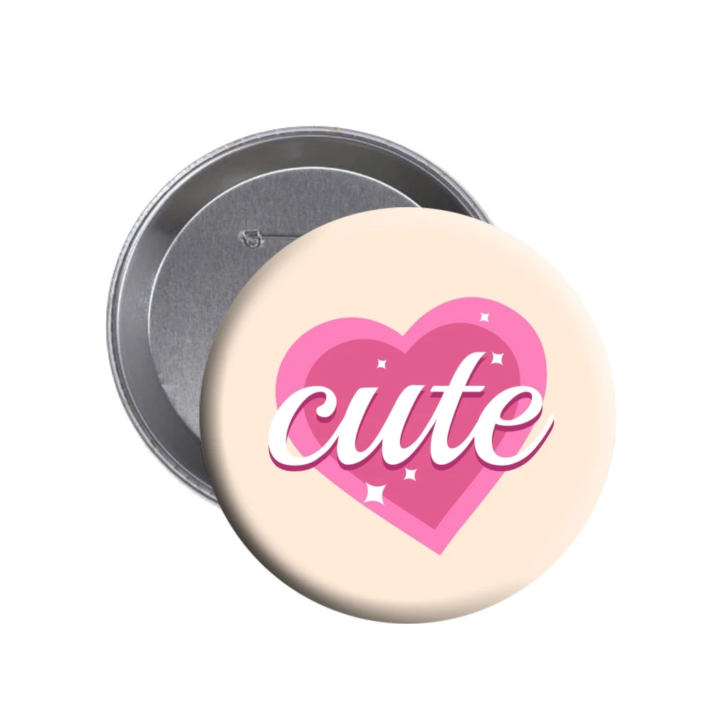 Factory Wholesale Round Tinplate Badge Buttons Custom Printed Logo Blank Metal Badge Pins Button Brooch Badge For Promotion