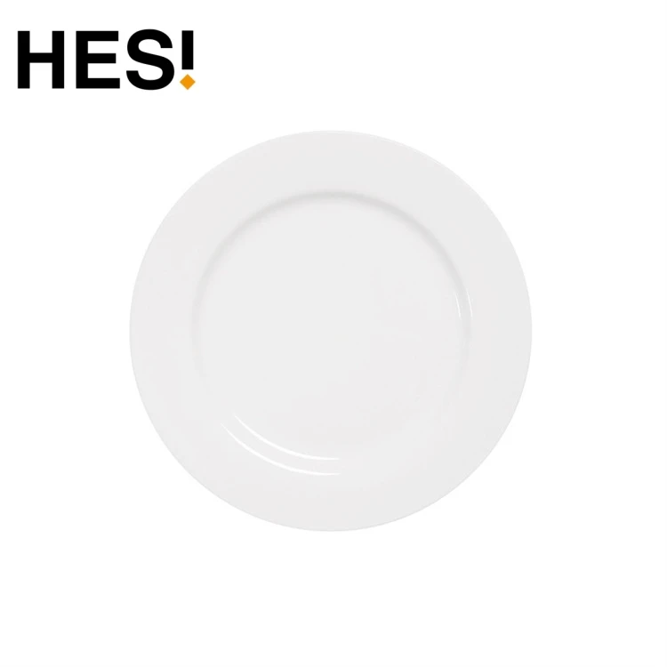 Western steak inventory heart cake plate pure white ceramic round plate