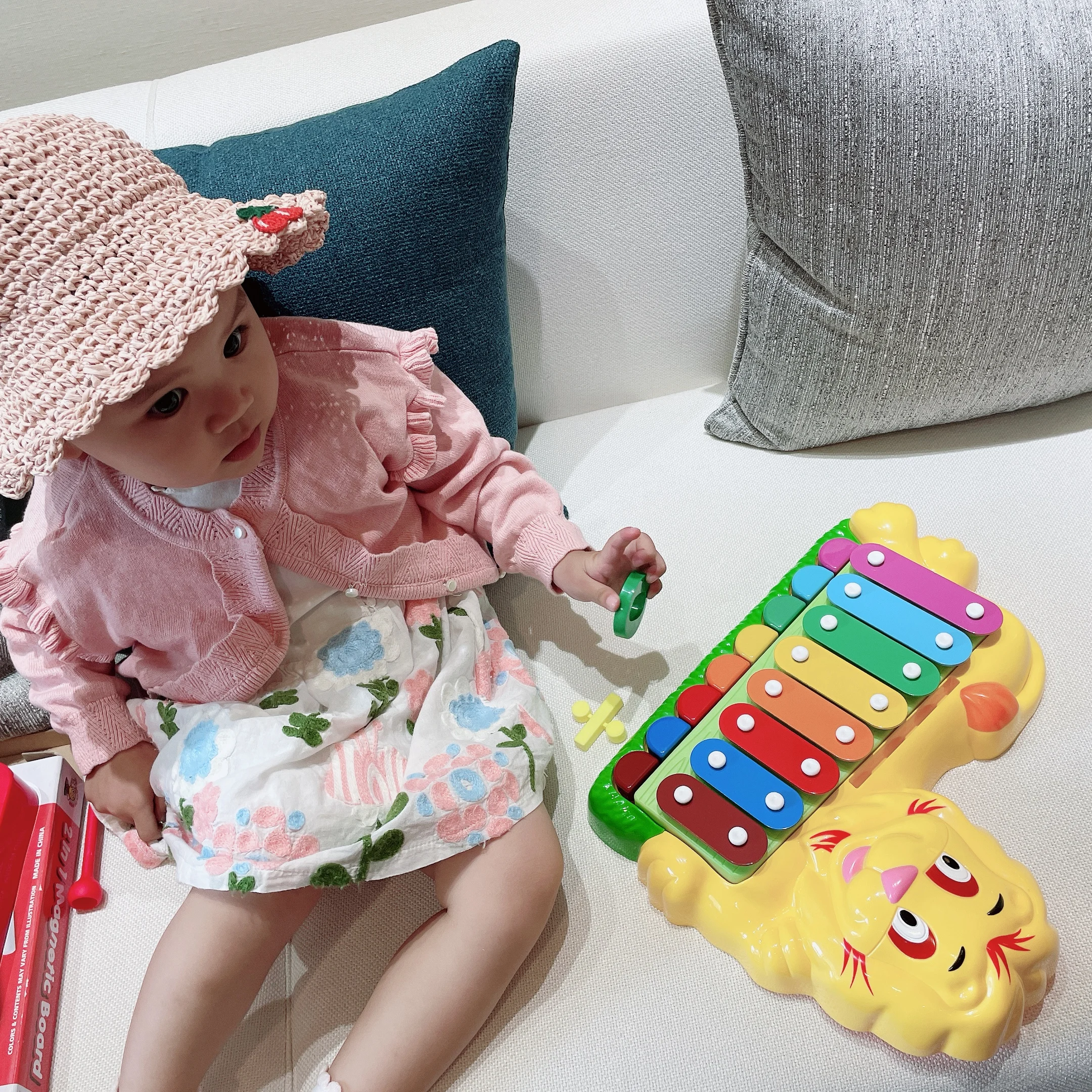 Ксилофон для детей ранняя Музыка восприятие Обучение игрушки животные Обучающие игрушки Лидер продаж пластиковый Лев Новинка