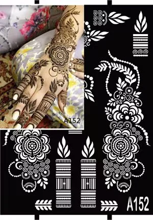 OEM 18*24cm  over 200 models henna flower henna tattoo hand PVC stencils templates design with photo