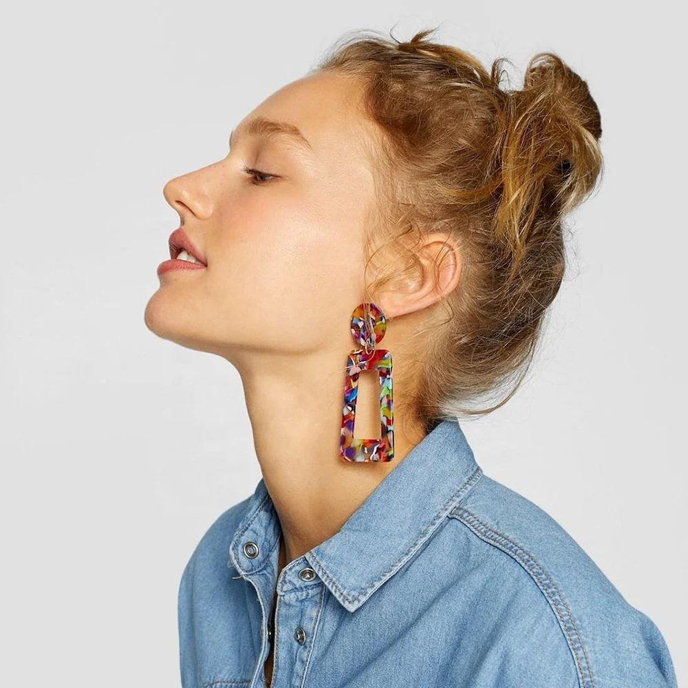 2020 Wholesale Hot Selling Fashion Women Square Geometric Earrings (62327525344)