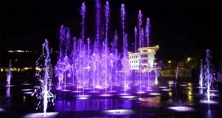 AWS Summer Popular Outdoor Garden Large Water Fountain Stainless Steel Music Fountain with Music PLC DMX512 Control