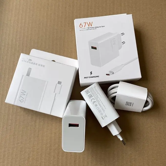 120W Super Fast Charging European and American British Standard Charger Suitable for Xiaomi 12 12Pro 67W Flash Charging Head