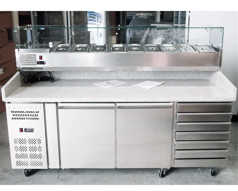commercial salad refrigerator for kitchen display refrigerator undercounter fridge kitchen refrigerator stainless steel