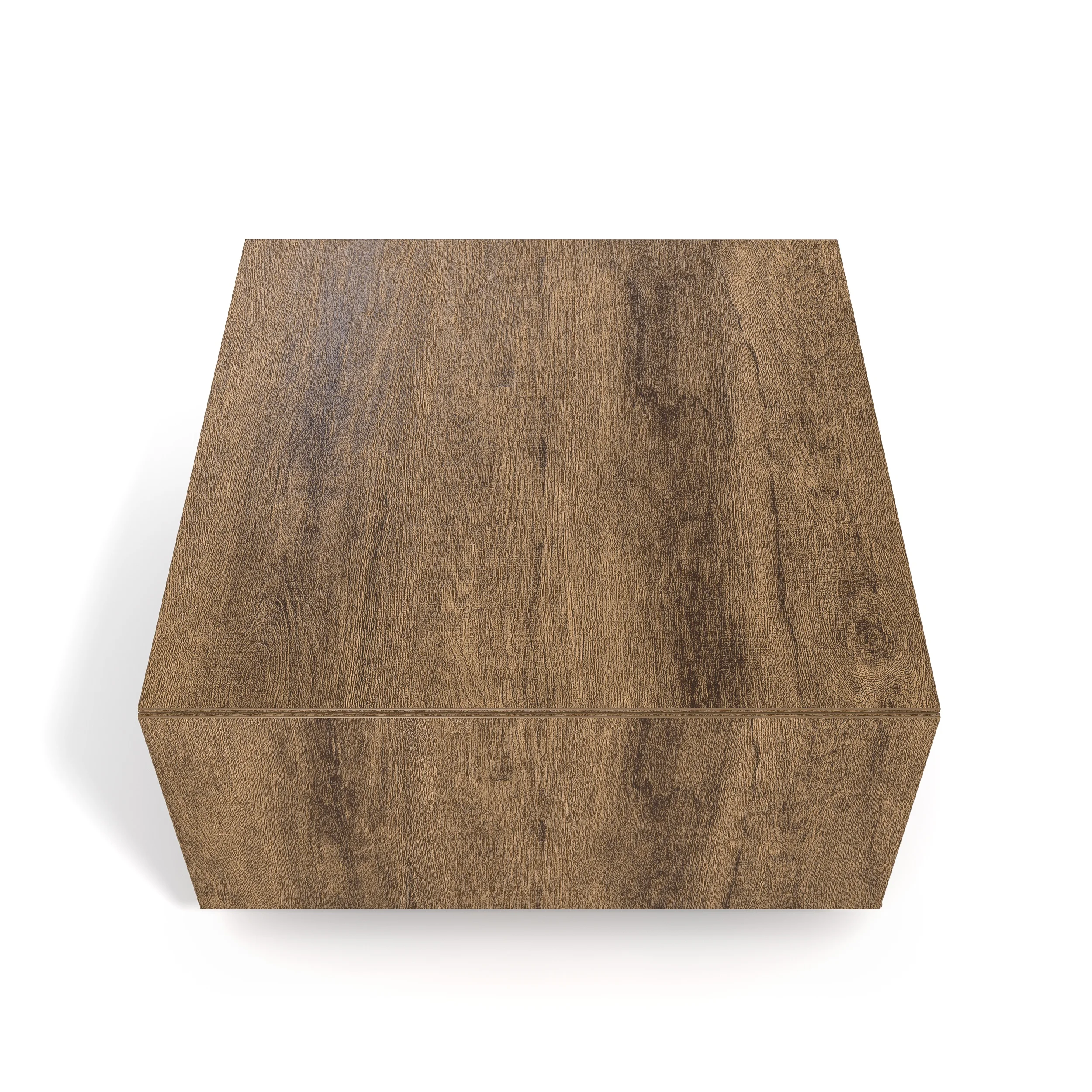 
Brown oak wooden home living office dual purpose storage square corner table 