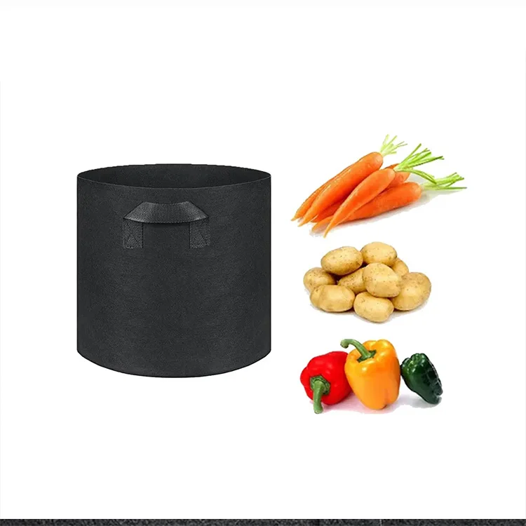 Garden Plant Felt Potato Grow Bag Black Fabric Pot For Organic Flower Mushroom Tomato 10 45 50 100 200 Gallon