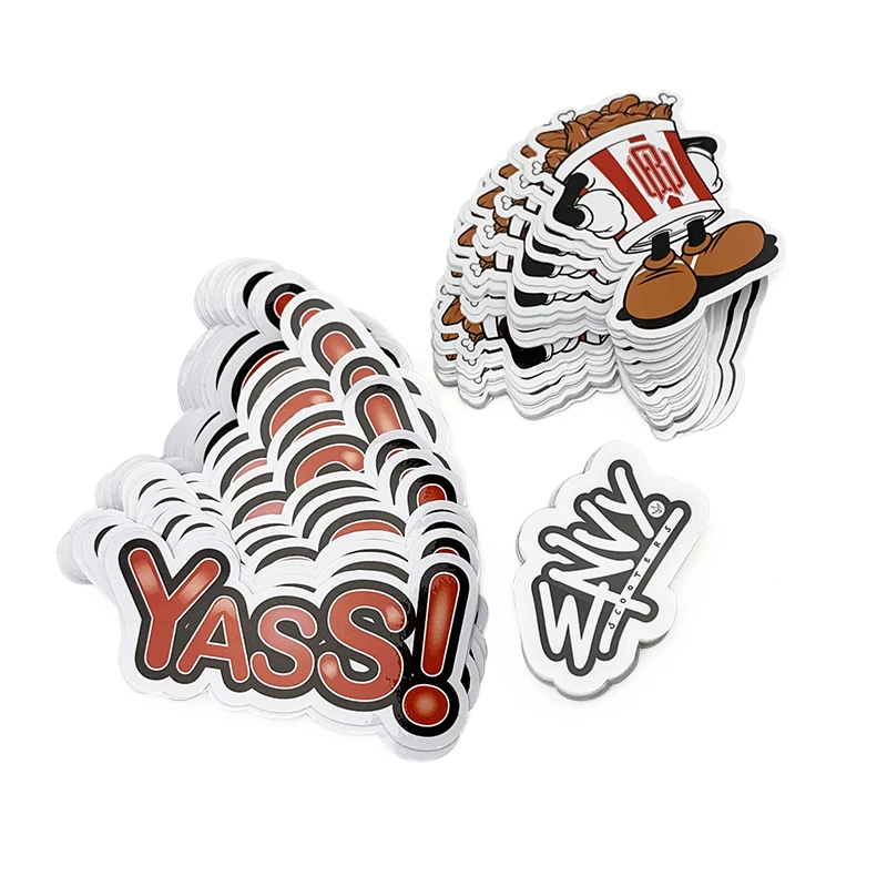 Customized Die-Cut Waterproof PVC Adhesive Stickers UV-Protected and Multi-Style Designs Custom Printed for Packaging Labels