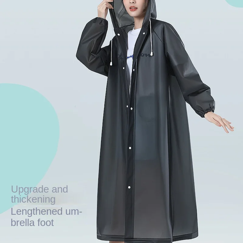 Adult Rain Ponchos with Hood Disposable Rain Ponchos Plastic Emergency Raincoat Poncho for Men Women Kids (Intensification)