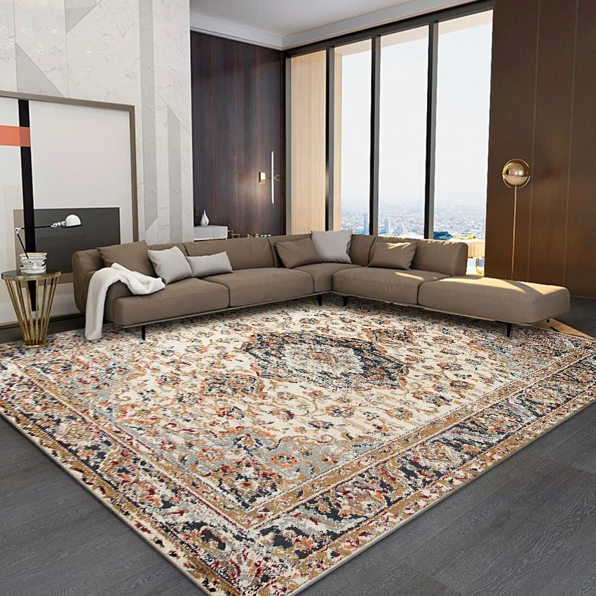 Factory Hot Sale Luxury Cheap Wholesale Bohemian Moroccan Rug Floor Vintage Style Polyester Dornier Printed Rug