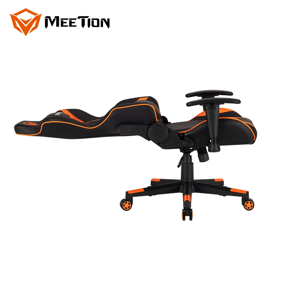 Meetion CHR15 Wholesale Cheap Office Ergonomic 2D Armrestracing Style Leather Swivel Recliner Pro Computer Game Pc Gaming Chair